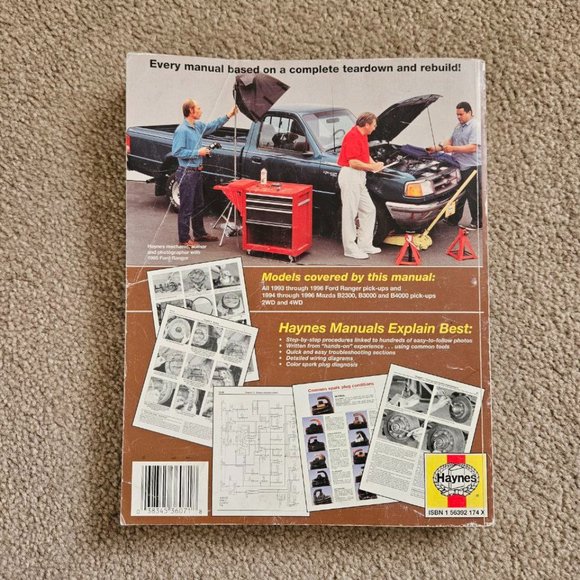 Haynes: Ford Ranger Pick-Ups, 1993-1996 & Inc. Mazda B-series -‎ Repair Manual - Picture 8 of 8